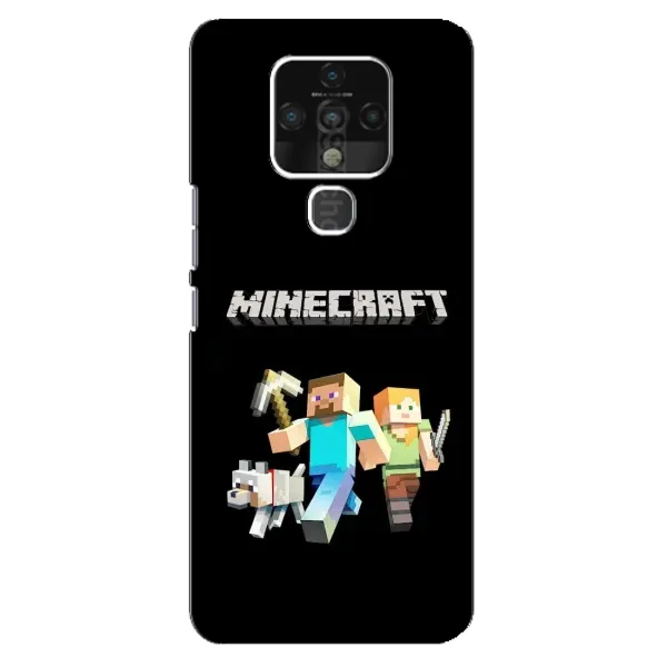 Чохол з принтом «герої Minecraft» для TECNO Camon 16 Pro