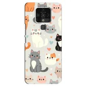Чохол з малюнком кіт на TECNO Camon 16 Pro (Колаж котів)