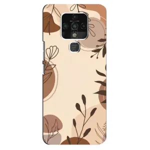 Чехол с принтом «Коричневые цветы» для TECNO Camon 16 Pro