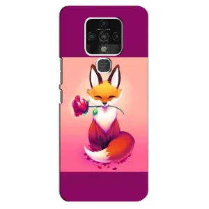 Чехлы с картинкой Лисички для TECNO Camon 16 Pro (VPrint) (Лисичка с розочкой)