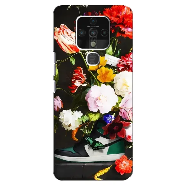 Чехол с принтом «Nike цветы» для TECNO Camon 16 Pro