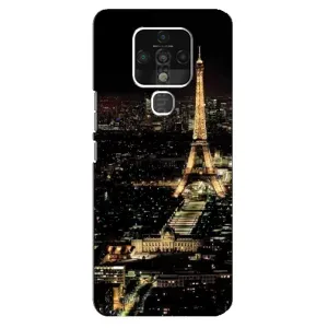 Чехол Эйфелева Башня для TECNO Camon 16 Pro - (AlphaPrint) (Ночной Париж)