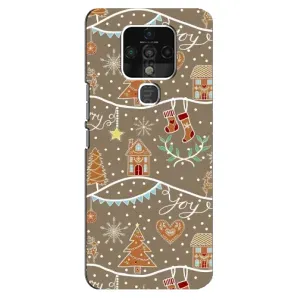 Новогодние, Праздничные Чехлы для TECNO Camon 16 Pro - 2024 год (Новогодние пряники)