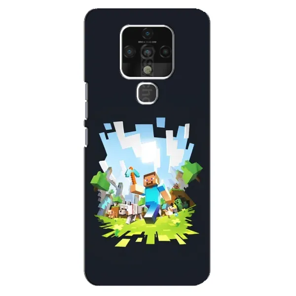 Чохол з принтом «персонажі Minecraft» для TECNO Camon 16 Pro