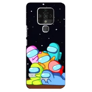Чехол Амонг Ас для TECNO Camon 16 Pro (AlphaPrint) (Скины в космосе)