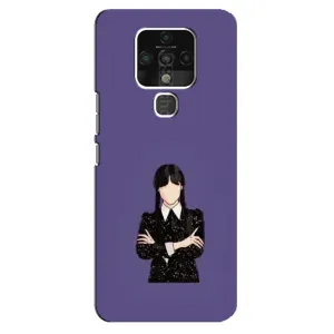 Чехлы Венсдей на TECNO Camon 16 Pro Уэнсдей (AlphaPrint) (Уэнздей в черном)