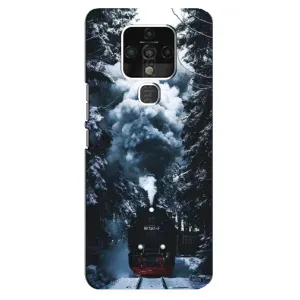 Новогодние, Праздничные Чехлы для TECNO Camon 16 Pro - 2024 год (Зимний поезд)