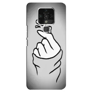 Чехол с принтом для TECNO Camon 16 Pro (AlphaPrint - Знак сердечка) (Значок Love)