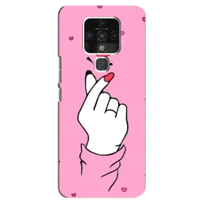 Чехол с принтом для TECNO Camon 16 Pro (AlphaPrint - Знак сердечка)