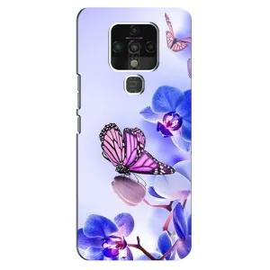 Чохли з квітами для TECNO Camon 16 SE (VPrint) (Метелик на квітах)