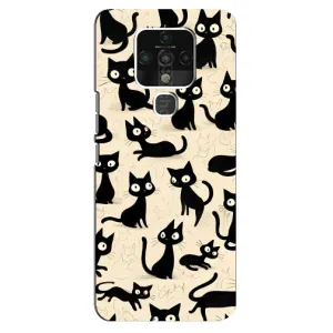 Чохол з малюнком кіт на TECNO Camon 16 SE (Чорні коти)