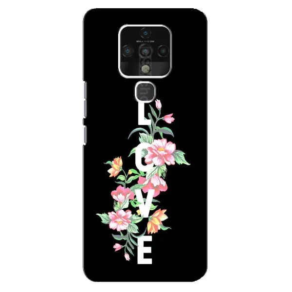 Чохол з принтом «Квіти LOVE» для TECNO Camon 16 SE