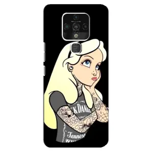 Чохол з друком для TECNO Camon 16 SE - (Мода) (AlphaPrint) (Дівчина в тату)