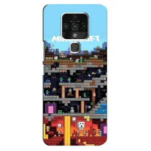 Чохол Майнкрафт на TECNO Camon 16 SE (AlphaPrint) Minecraft (фон Minecraft)
