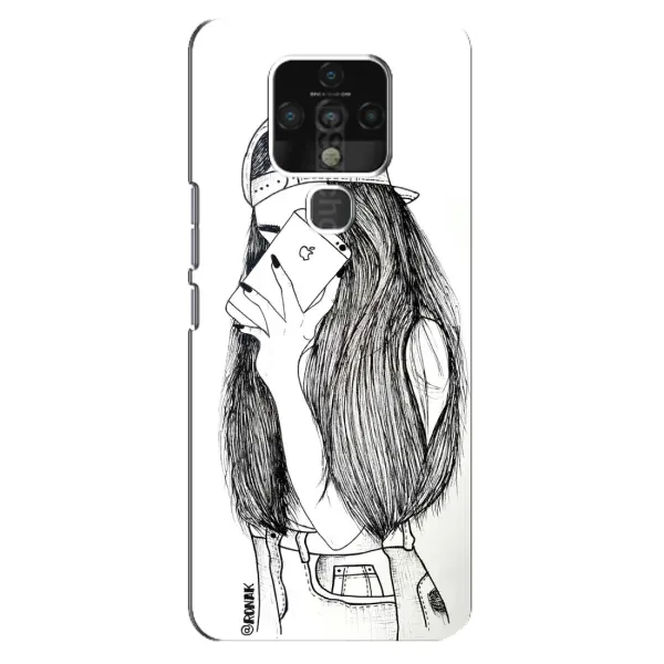 Чохол з принтом «Фото дівчини» для TECNO Camon 16 SE