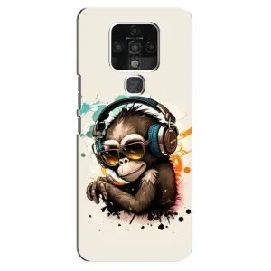 Чохол з Мавпами TECNO Camon 16 SE - (AlphaPrint) (Макака в навушниках)