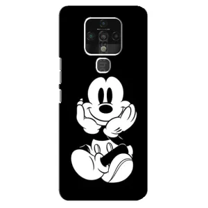 Міккі Маус чохол для TECNO Camon 16 SE (AlphaPrint - Мультяшні) (Маус на чорному)