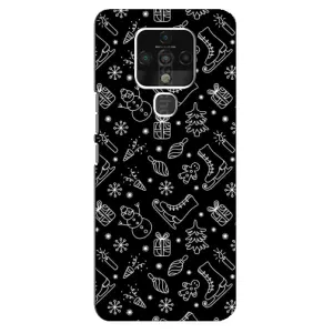 Новогодние, Праздничные Чехлы для TECNO Camon 16 SE - 2024 год (Новогодний фон)