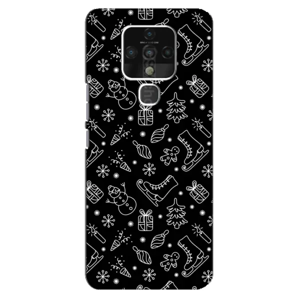 Чехол с принтом «Новогодний фон» для TECNO Camon 16 SE Чехол с принтом «Новогодний фон» для TECNO Camon 16 SE