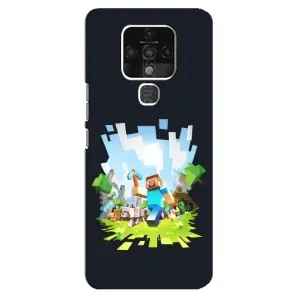 Чохол Майнкрафт на TECNO Camon 16 SE (AlphaPrint) Minecraft (персонажі Minecraft)