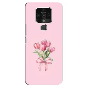 Чехол с розовым рисунком для TECNO Camon 16 (Букет цветов)