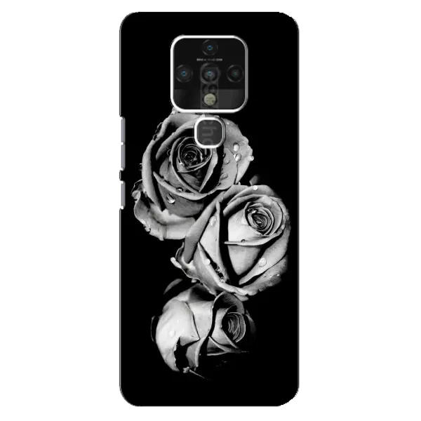 Чохол з принтом «Чорна троянда» для TECNO Camon 16