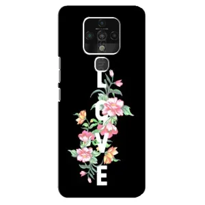 Чехол с принтом «Цветы LOVE» для TECNO Camon 16