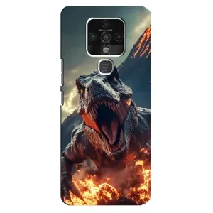 Чохол з картинкою 'Хижаки' для TECNO Camon 16 (Вогняний динозавр)