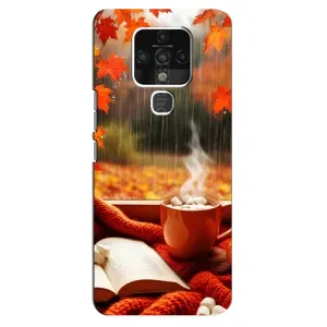 Чехол с уникальным дизайном «Осень с кофе» для TECNO Camon 16 (Кофе и дождь)