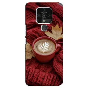 Чехол с уникальным дизайном «Осень с кофе» для TECNO Camon 16 (Кофе на пледе)