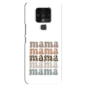 Чехлы для мамы на TECNO Camon 16 (Текстовый коллаж мама)