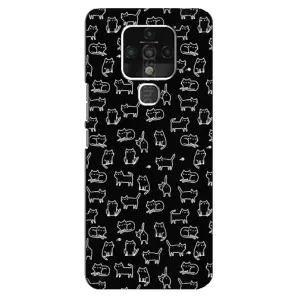 Чехол с принтом для TECNO Camon 16 (AlphaPrint) Модные коты (Меленькие котики)