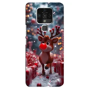 Яскравий чохол для TECNO Camon 16 з Зимові Оленята (Олень серед подарунків)