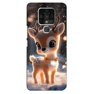 Яскравий чохол для TECNO Camon 16 з Зимові Оленята (Оленятко)