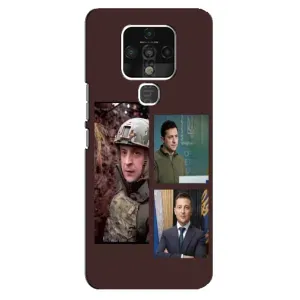 Чехол для TECNO Camon 16 (AlphaPrint - с принтом Зеленского) (Президент)