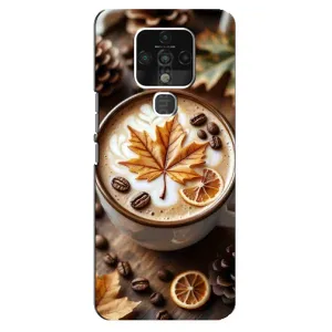 Чехол с уникальным дизайном «Осень с кофе» для TECNO Camon 16 (Пряный кофе)