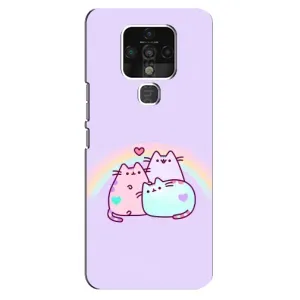 Чехол с принтом «Радужные котики» для TECNO Camon 16
