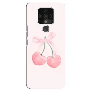 Чехол с розовым рисунком для TECNO Camon 16 (Розовые вишни)