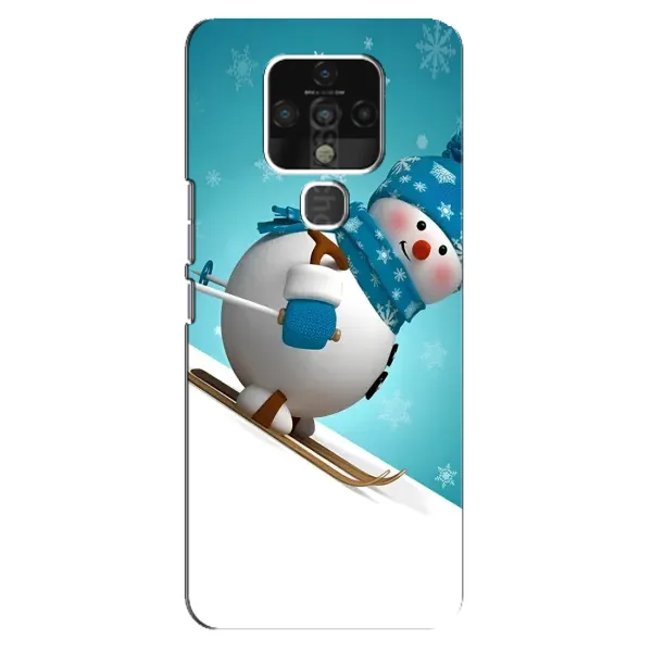 Чехол с принтом «Снеговик на лыжах» для TECNO Camon 16