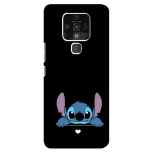 Чохол з принтом Стіч на TECNO Camon 16 (Стіч на чорному)