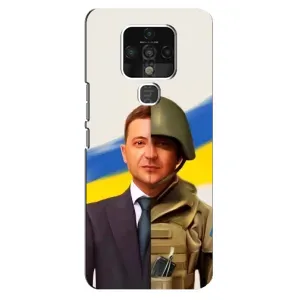 Чехол для TECNO Camon 16 (AlphaPrint - с принтом Зеленского) (Зеленский солдат)