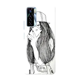 Чохол з друком для TECNO Camon 17 Pro - (Мода) (AlphaPrint) (Фото дівчини)