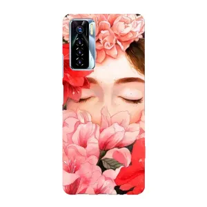Чехлы (ART) Цветы на TECNO Camon 17 Pro (VPrint) (Глаза в цветах)