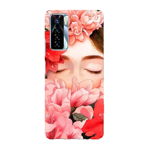 Чехол с принтом «Глаза в цветах» для TECNO Camon 17 Pro