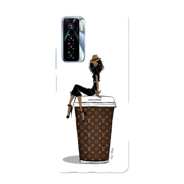 Чохол з принтом «кава LOUIS VUITTON» для TECNO Camon 17 Pro