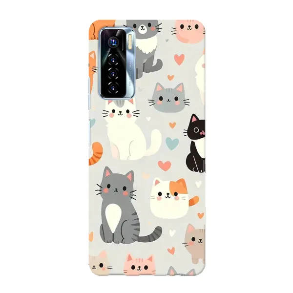 Чехол с принтом «Коллаж котов» для TECNO Camon 17 Pro Чехол с принтом «Коллаж котов» для TECNO Camon 17 Pro