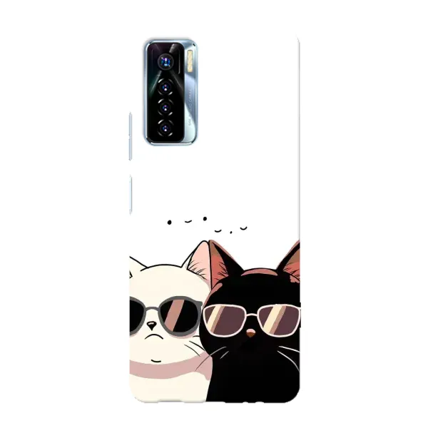 Чехол с принтом «Коты в очках» для TECNO Camon 17 Pro Чехол с принтом «Коты в очках» для TECNO Camon 17 Pro