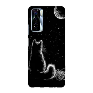 Чехол с принтом для TECNO Camon 17 Pro (AlphaPrint) Модные коты