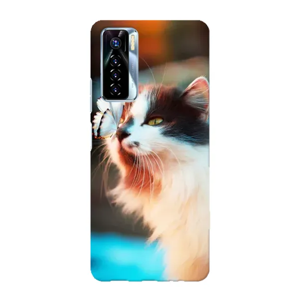 Чехол с принтом «Котик с бабочкой» для TECNO Camon 17 Pro Чехол с принтом «Котик с бабочкой» для TECNO Camon 17 Pro