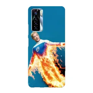 Чехол с принтом Фантастическая четверка для TECNO Camon 17 Pro (Человек-факел в огне)